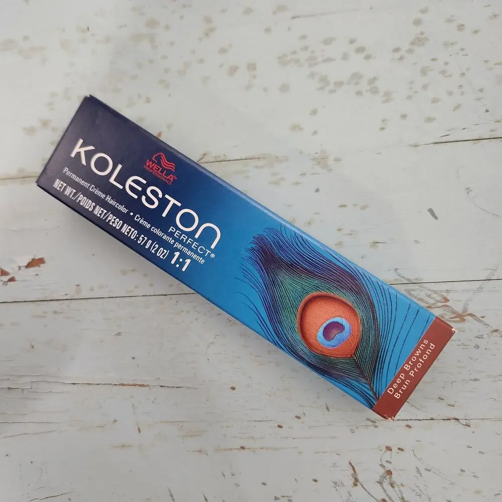 Wella Koleston Perfect 5/75 Light Brown/Brown Red Violet Permanent HairColor 2oz